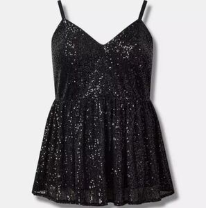 Torrid peplum sequin tank